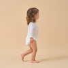 Silky Soft TENCEL Modal Long Sleeve Bodysuit - Cute Bunny - back view