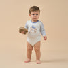 Silky Soft TENCEL Modal Long Sleeve Bodysuit - Navy Bear
