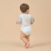Silky Soft TENCEL Modal Long Sleeve Bodysuit - Navy Bear - detail view