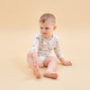 Silky Soft TENCEL Modal Long Sleeve Bodysuit - Dinosaur - close-up view