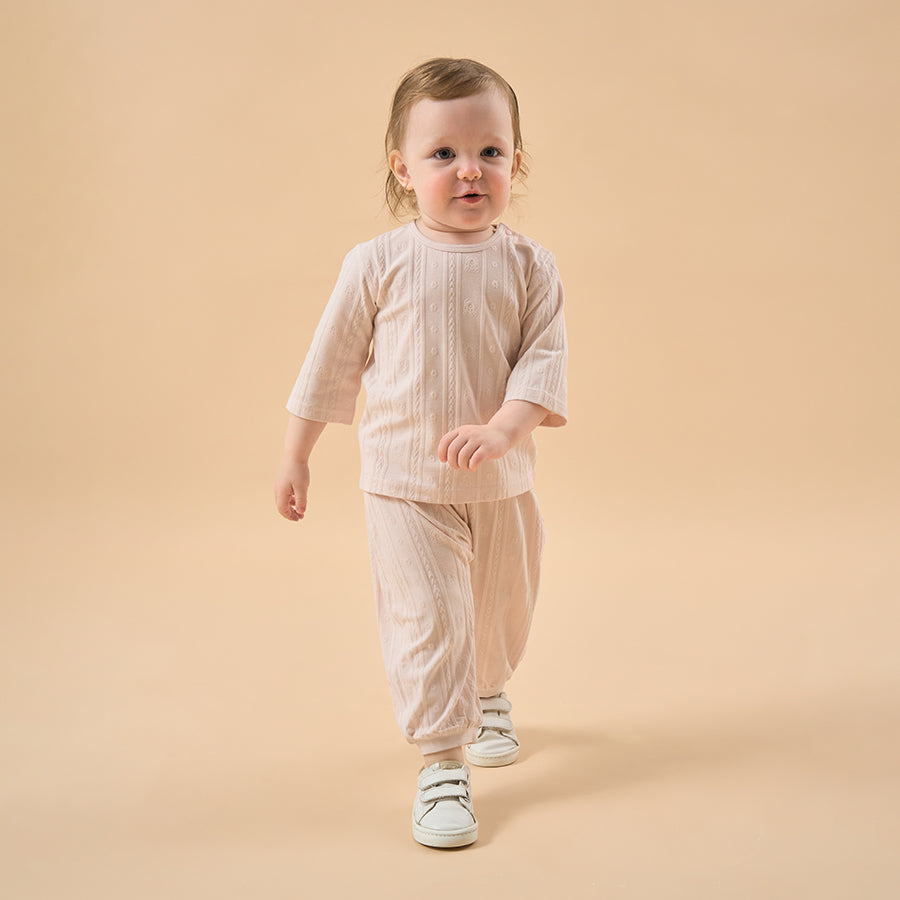 Super Soft TENCEL Modal Pull Over - Pink Bear - lifestyle view