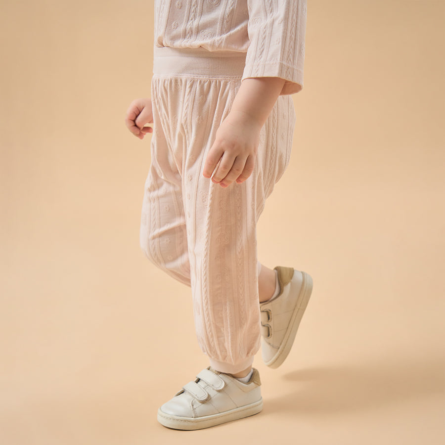 Super Soft TENCEL Modal Pull-On Pant - Pink Bear - detail view