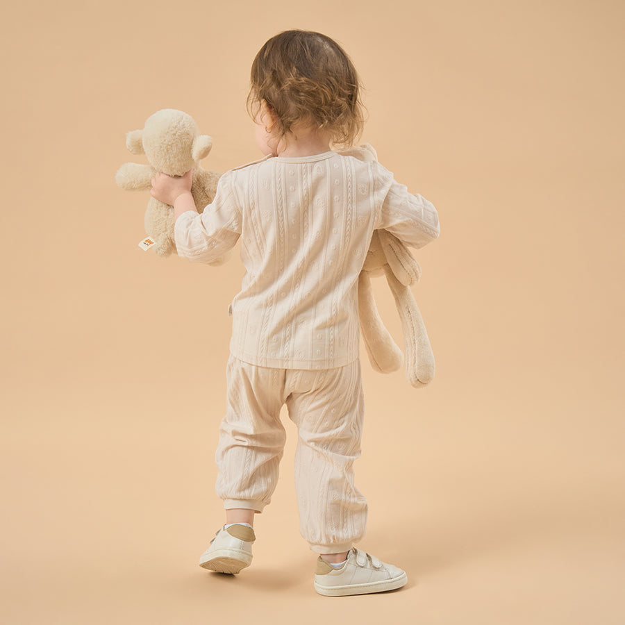 Super Soft TENCEL Modal Pull Over - Light Brown Bear - back view