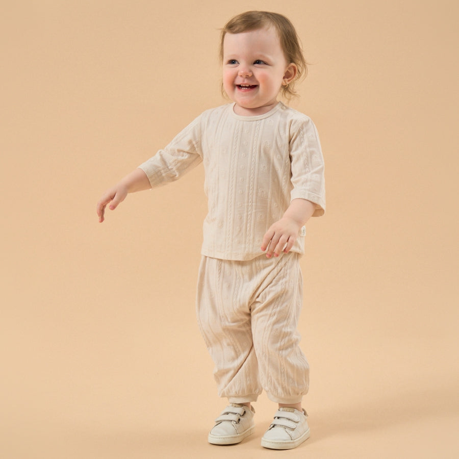 Super Soft TENCEL Modal Pull-On Pant - Light Brown Bear - close-up view