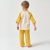 Little Plant Toddler TENCEL Modal 3/4 Sleeve Pullover - Yellow - detail view