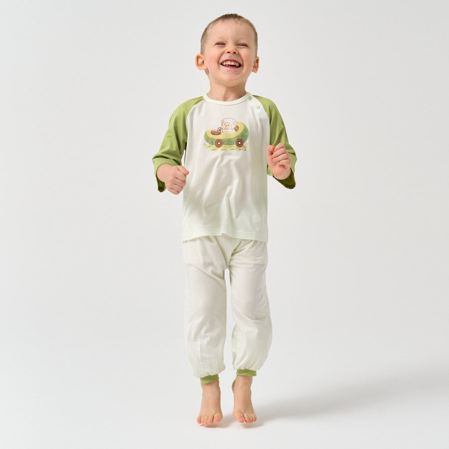 Little Plant Toddler TENCEL Modal 3/4 Sleeve Pullover - Green - view 8