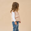 Premium White Duck Down Vest——Pink - lifestyle view