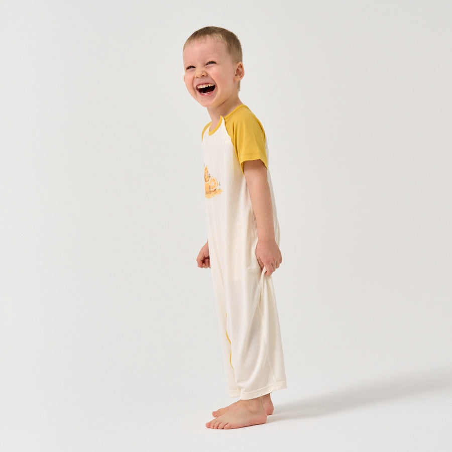 Little Plant Super Soft TENCEL Modal & Organic Cotton Romper- Yellow - view 8