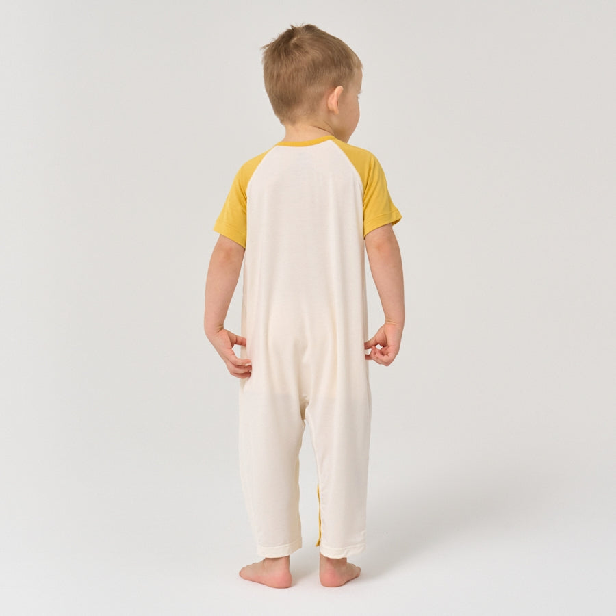 Little Plant Super Soft TENCEL Modal & Organic Cotton Romper- Yellow - lifestyle view