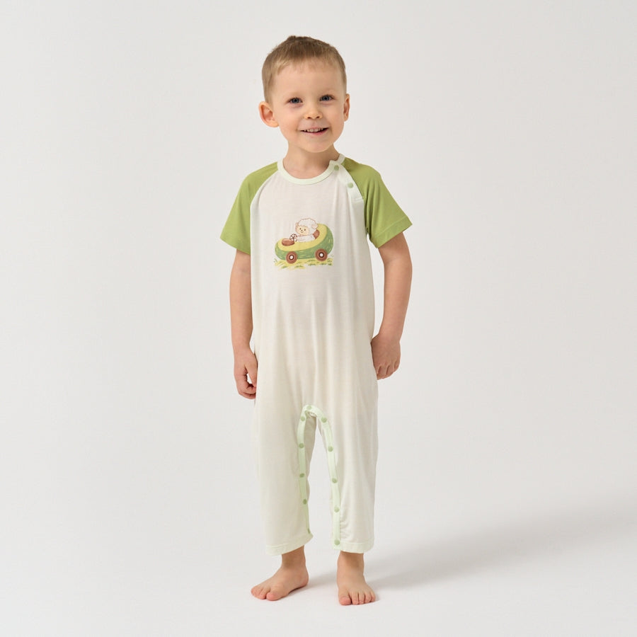 Little Plant Super Soft TENCEL Modal Romper- Green
