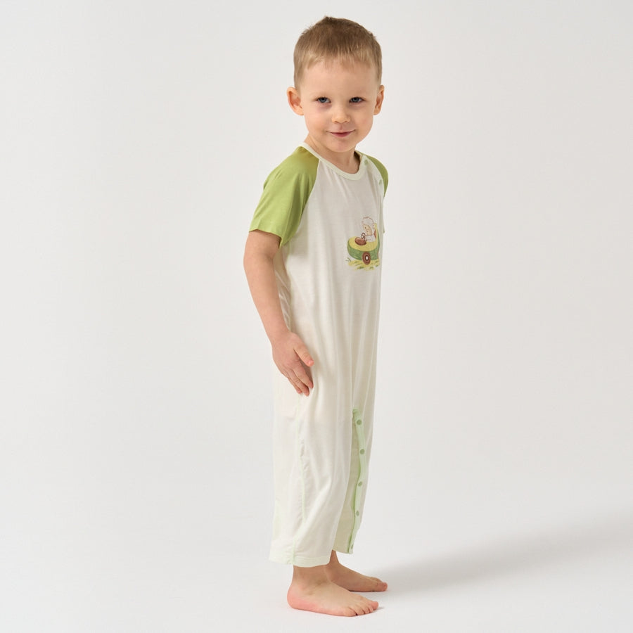 Little Plant Super Soft TENCEL Modal Romper- Green - view 7