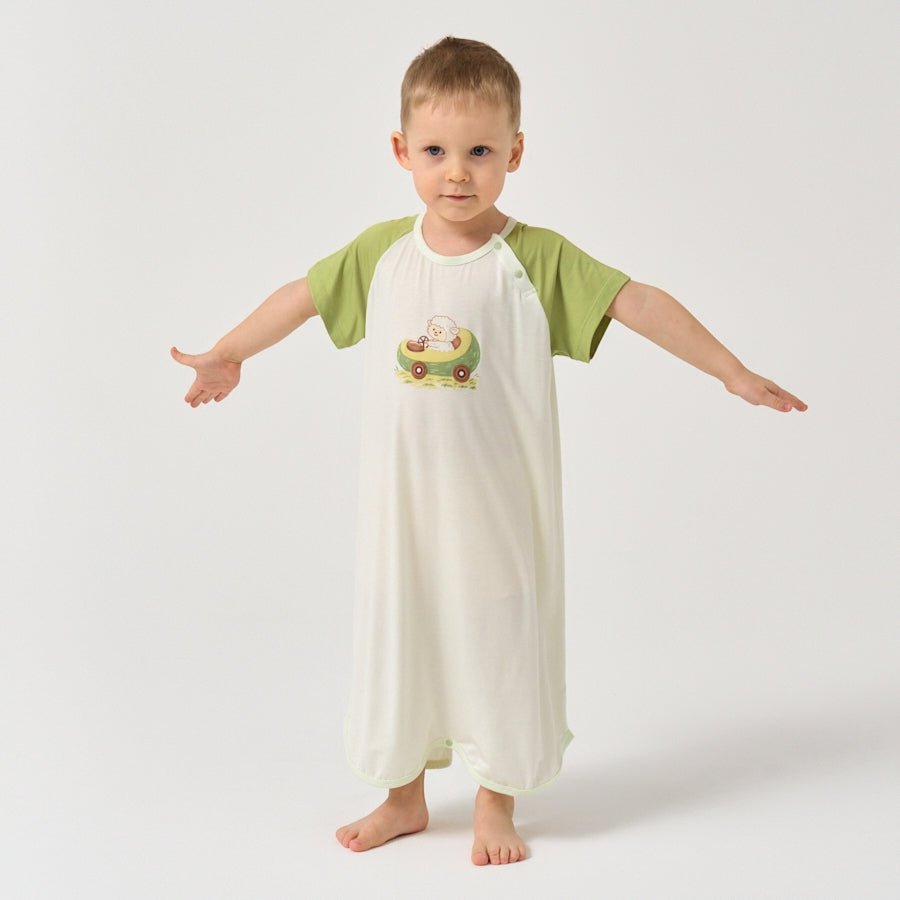 Little Plant Super Soft TENCEL Modal Robe -Green