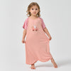 Soft Kids Modal Robe Pink Lightweight Sleepwear -Pink - detail view