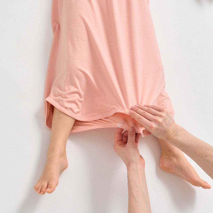 Soft Kids Modal Robe Pink Lightweight Sleepwear -Pink - lifestyle view