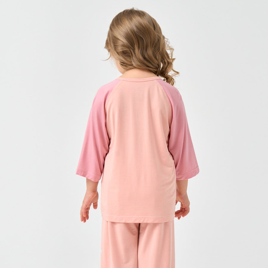 Little Plant Toddler TENCEL Modal 3/4 Sleeve Pullover - Pink - view 7