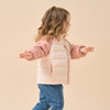 Ultra-Light Premium White Muscovy Duck Down Jacket—Pink - detail view