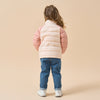 Ultra-Light Premium White Muscovy Duck Down Jacket—Pink - close-up view