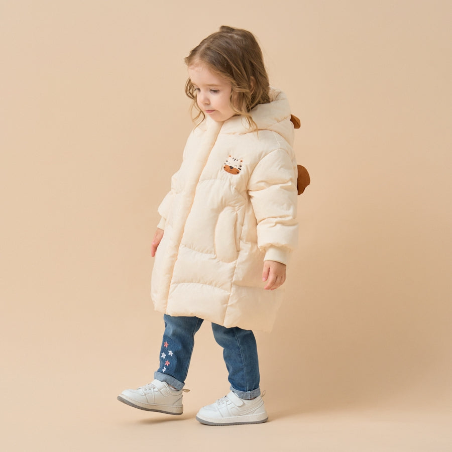 Premium White Muscovy Duck Down Jacket-White Tiger - alternate view