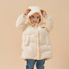 Premium White Muscovy Duck Down Jacket-White Tiger - close-up view