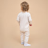 Super Soft Organic Cotton 2-Way Zip Sleep & Play Pajama - Light Grey - detail view
