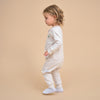 Super Soft Organic Cotton 2-Way Zip Sleep & Play Pajama - Light Grey - back view