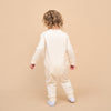 Super Soft Organic Cotton 2-Way Zip Sleep & Play Pajama - Beige - detail view