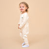 Super Soft Organic Cotton 2-Way Zip Sleep & Play Pajama - Beige - back view