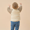 Ultra-Light Premium White Muscovy Duck Down Jacket—Light Brown - close-up view