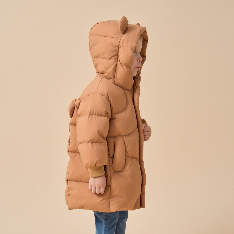 Premium White Muscovy Duck Down Jacket-Brown Tiger - lifestyle view