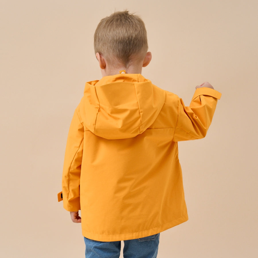 Premium White Duck Down Children’s Waterproof Outdoor Jacket——Yellow - lifestyle view