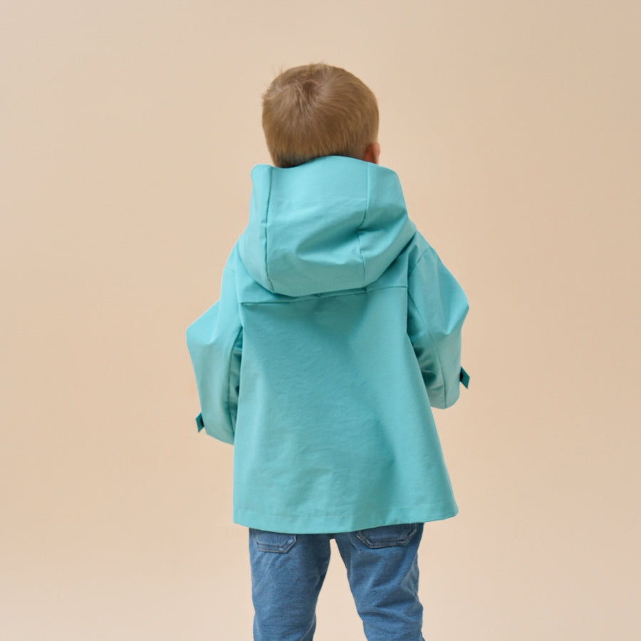 Children’s Waterproof Outdoor Jacket——Cyan - lifestyle view
