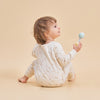 Super Soft Pima Cotton 2-Way Zip Sleep & Play Pajama - Flower - lifestyle view