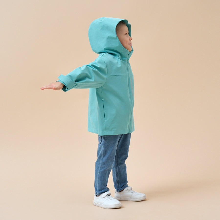 Children’s Waterproof Outdoor Jacket——Cyan - view 7