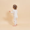 Super Soft Pima Cotton 2-Way Zip Sleep & Play Pajama - Flower - detail view