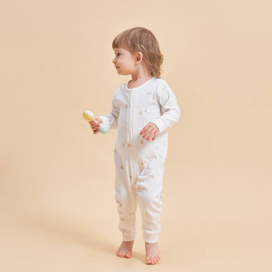 Super Soft Pima Cotton 2-Way Zip Sleep & Play Pajama - Bunny
