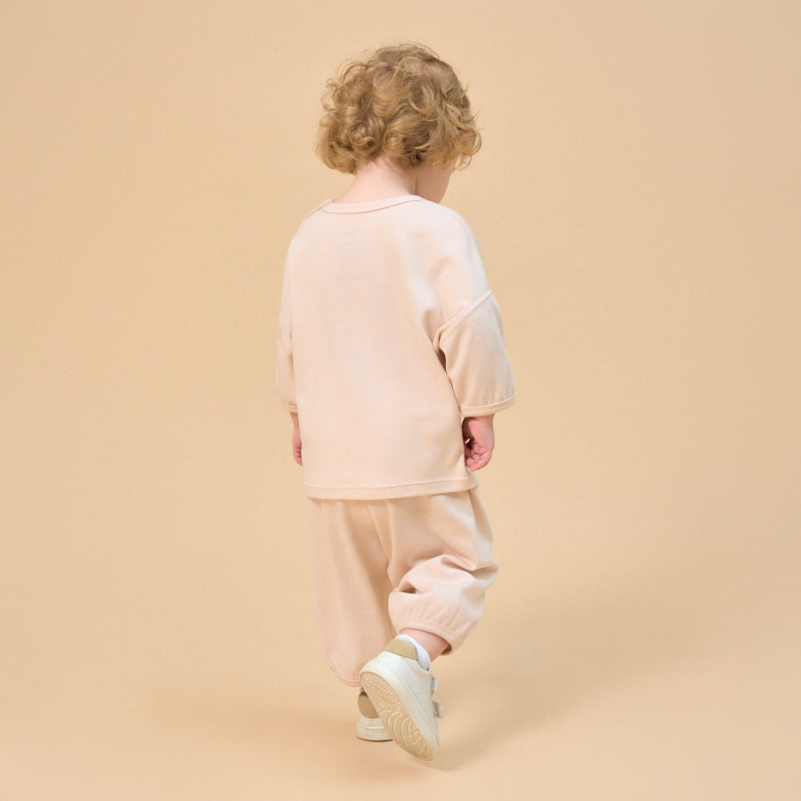 Little Plant Super Soft TENCEL Modal & Organic Cotton 2-Piece Pullover & Pants Set - Animal Friends Car - detail view