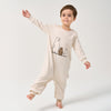 Super Soft TENCEL Modal & Organic Cotton Footie Crotch Zipper Pajama - Three Bear - close-up view