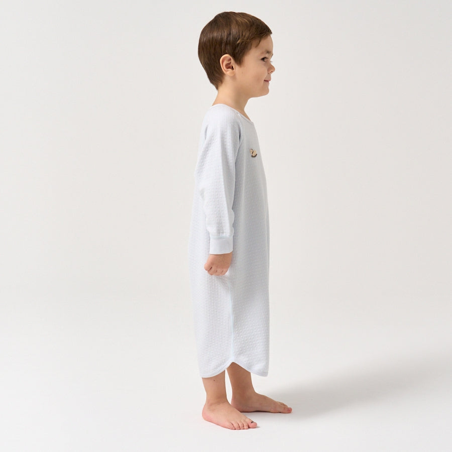 Super Soft TENCEL Modal Robe - Light Blue - detail view