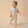 Baby Modal Zipper Pajamas Soft Sleepwear - Light Brown - alternate view