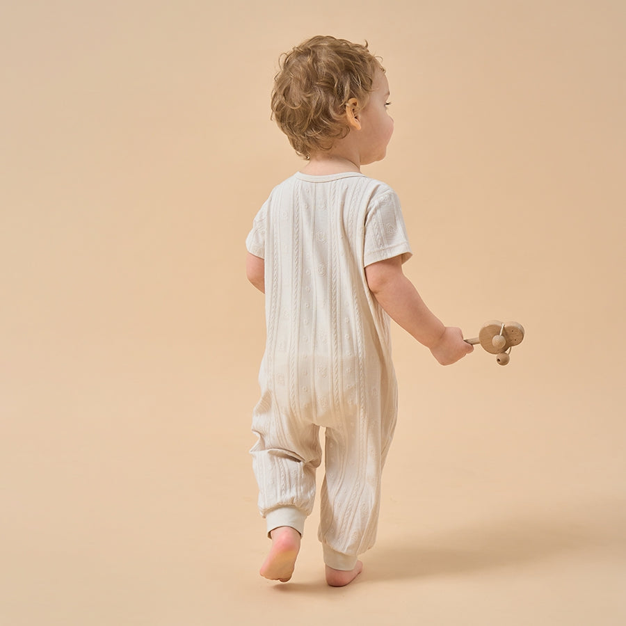 Baby Modal Zipper Pajamas Soft Sleepwear - Light Brown - view 7