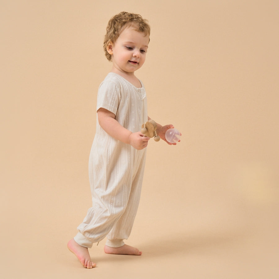 Baby Modal Zipper Pajamas Soft Sleepwear - Light Brown - view 8