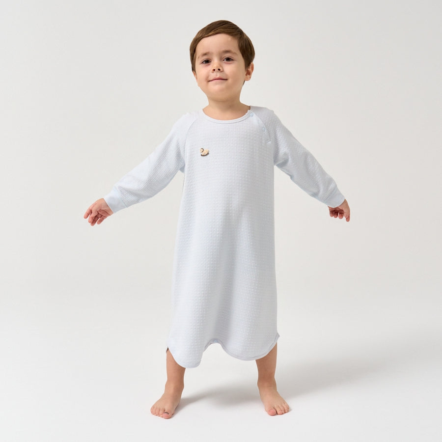 Super Soft TENCEL Modal Robe - Light Blue - back view