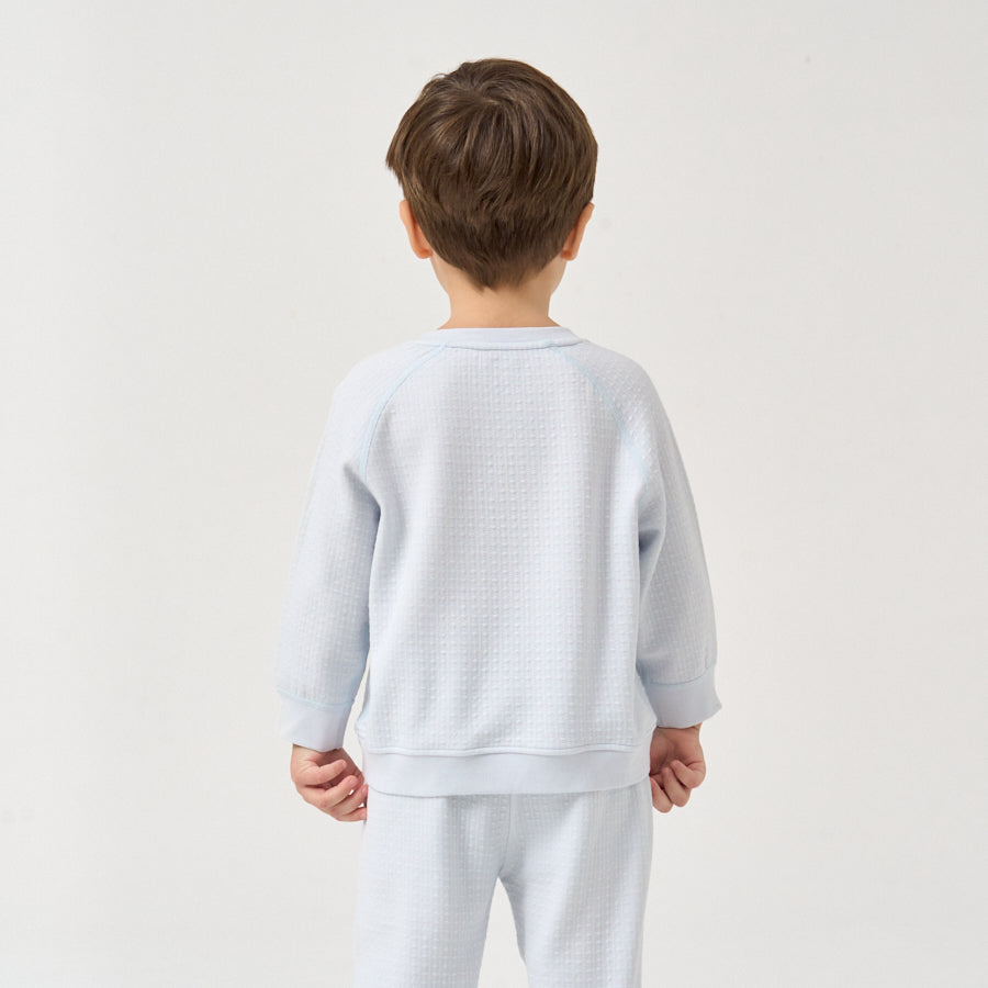 Super Soft TENCEL Modal Pullover - Light Blue - close-up view