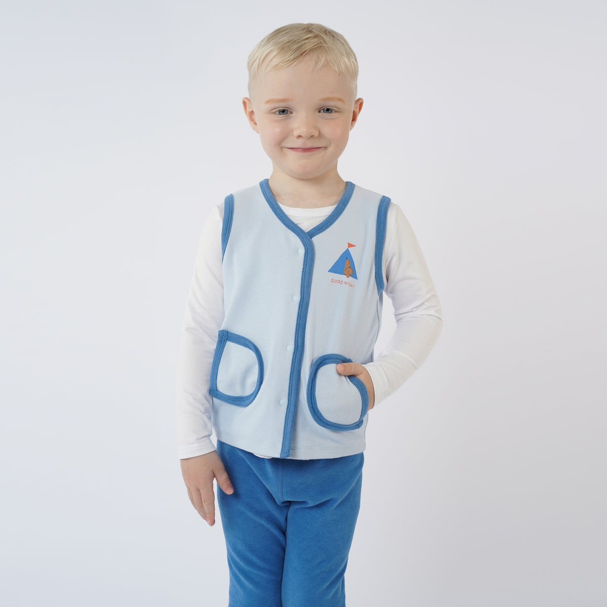 Boys' Soft Lightweight Fleece Vest Top - Blue