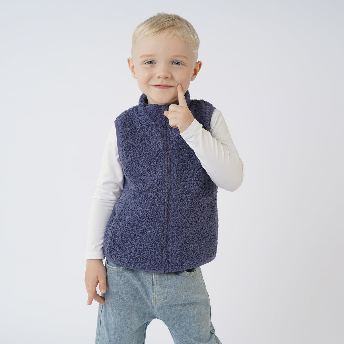 Boys' Teddy Fleece Zip Up Vest - Warm Layering