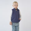 Boys' Teddy Fleece Zip Front Vest- Blue