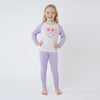 Girls' 2pc Long Sleeve Thermal Pajama Set - Purple