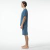 Silky Soft Adult TENCEL Modal Pajama Set - Blue - back view