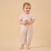 Baby Modal 2-Way Zip Pajamas Soft Sleepwear- Pink Bear - back view